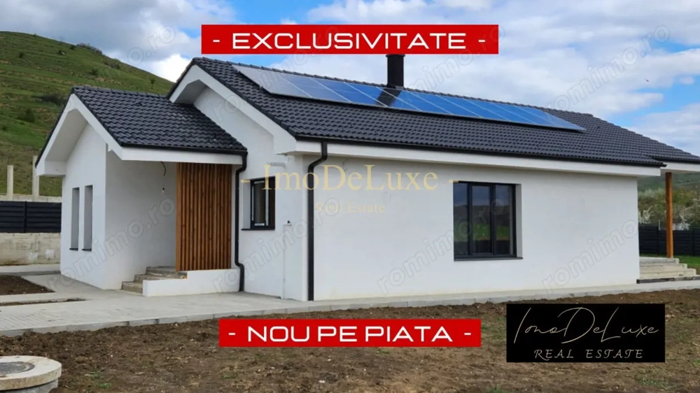 Casa individuala 1 nivel, teren 900 mp, 107 mp utili, 4 cam, com. Jucu