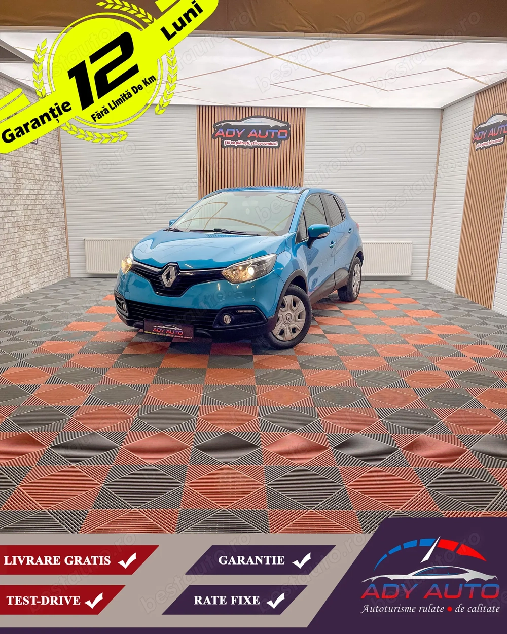 RENAULT CAPTUR 1,5 Dci . Rate fixe . Garantie 12 luni . Buy back . Test drive .Nr de probe . An 2014