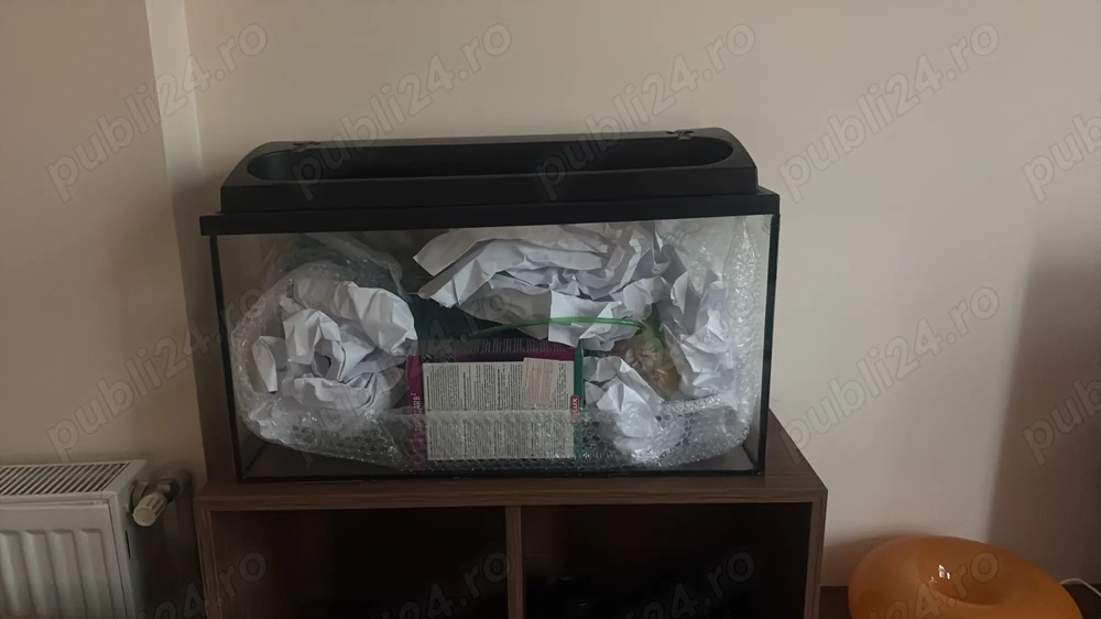 Acvariu terariu 60L cu capac si accesorii