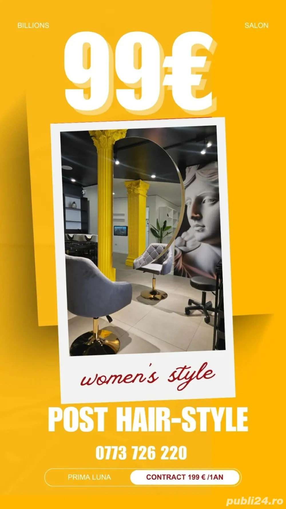 Post coafor de închiriat