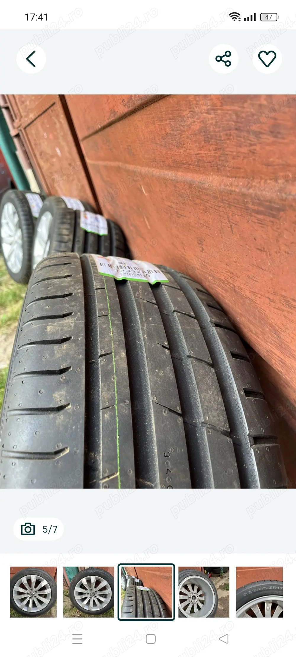 Vând cauciucuri noi plus jante wv troc 2023!
