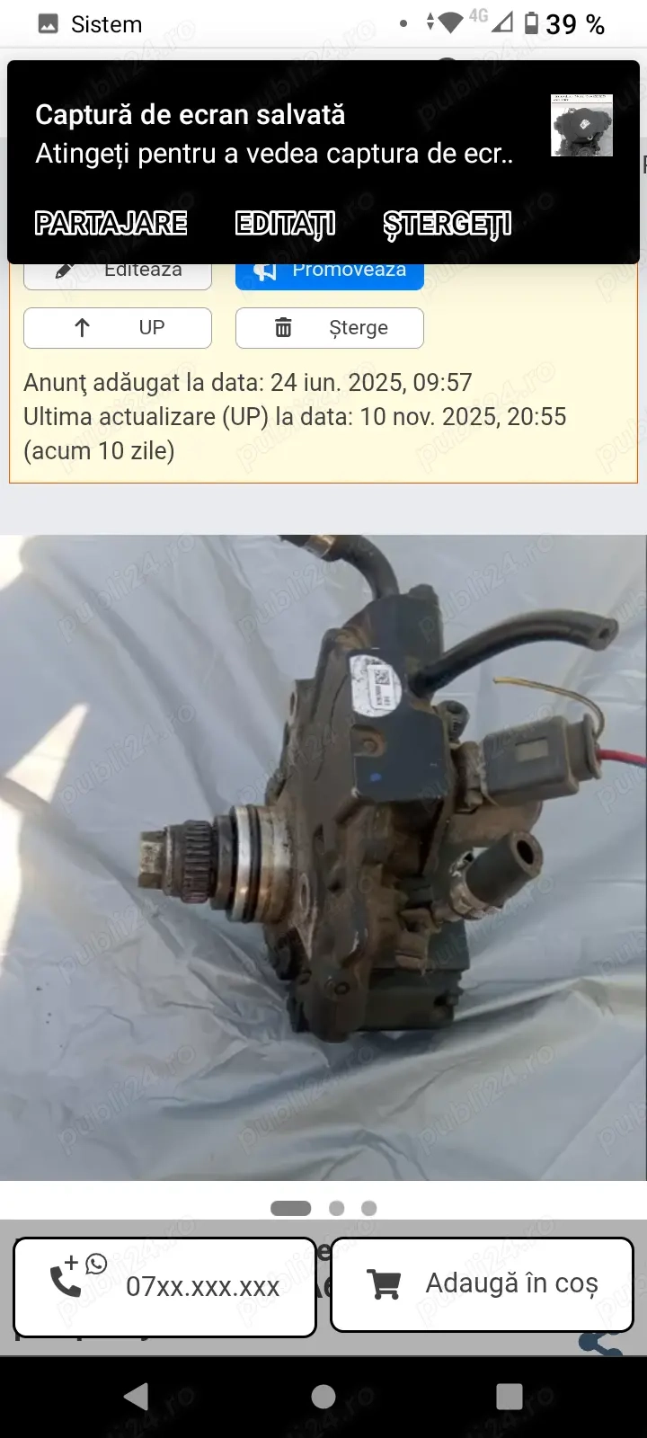 Pompa inalta a651 Jeep Compass 2.2 CRD 2010-2016 cod A6510700701 pompa injectie E5 ID #1221797264