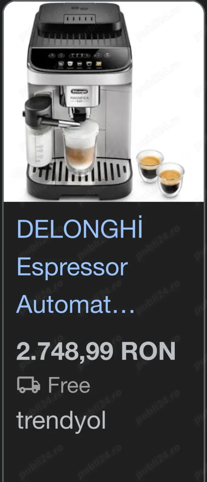 Espressor de cafea nou