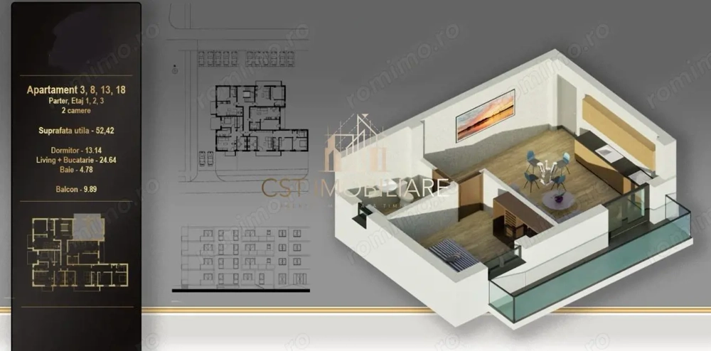 Zona Soarelui / Apartament cu 2 camere / Etaj 1 / Ultramodern