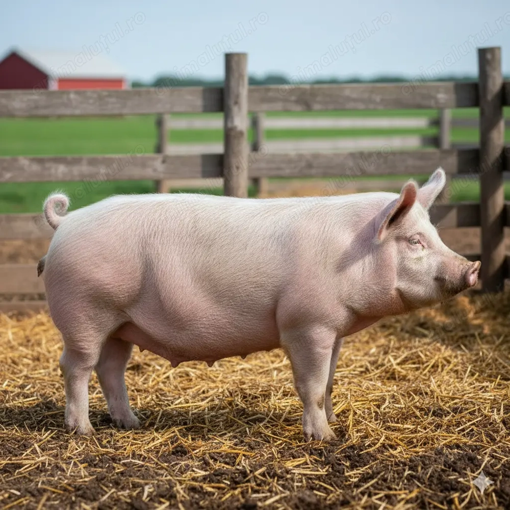 Porc Marele Alb aprox 180 kg. 18 RON KG