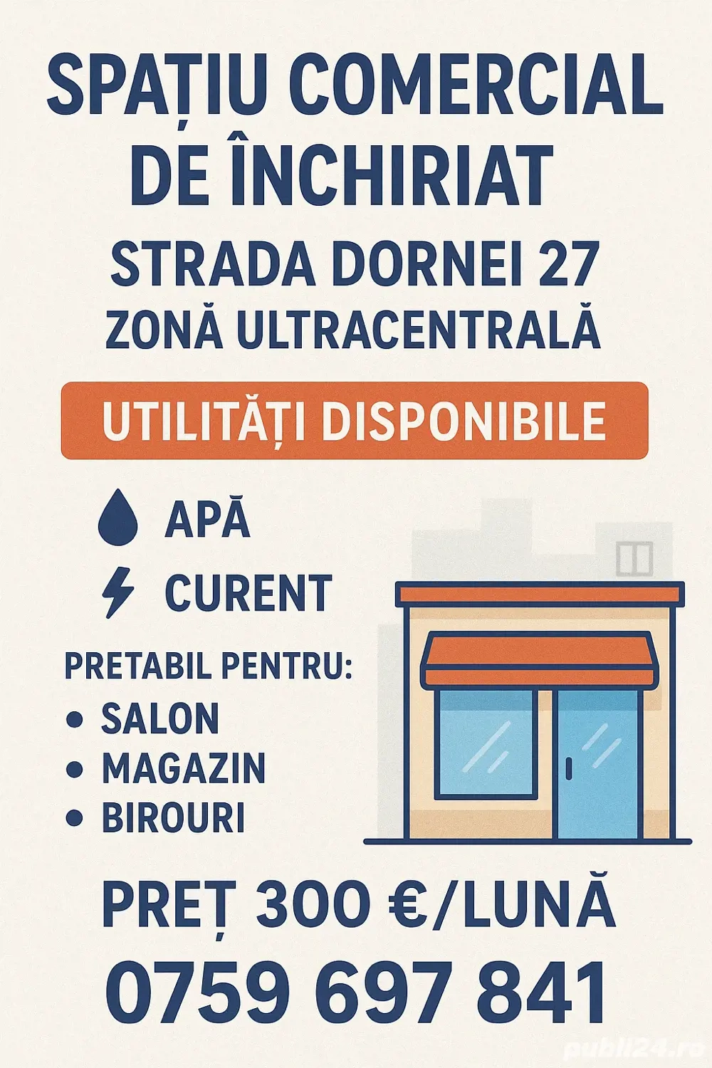 Spatiu Comercial De Inchiriat Strada Dornei