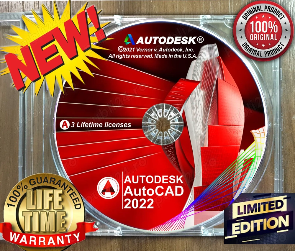 AUTODESK AutoCAD 2022 - 3 Lifetime licenses   Acces Update 