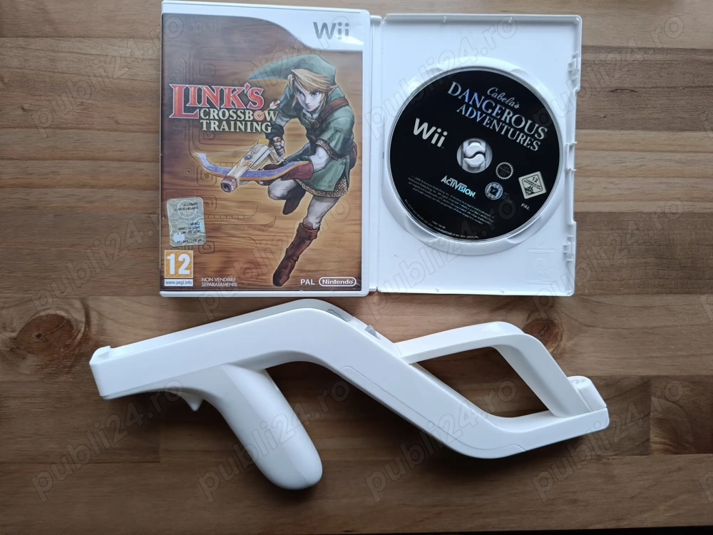 Pachet Nintendo Wii Link s Crossbow Training Cabela s Dangerous Adventures Wii Zapper   149 RON