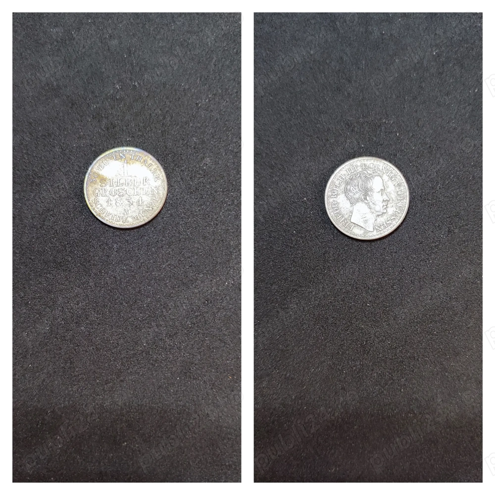 Moneda argint 1 Silbergroschen, GERMANIA, 1834