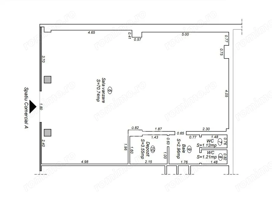 Spatiu Comercial, 80 mp, Zona UMT