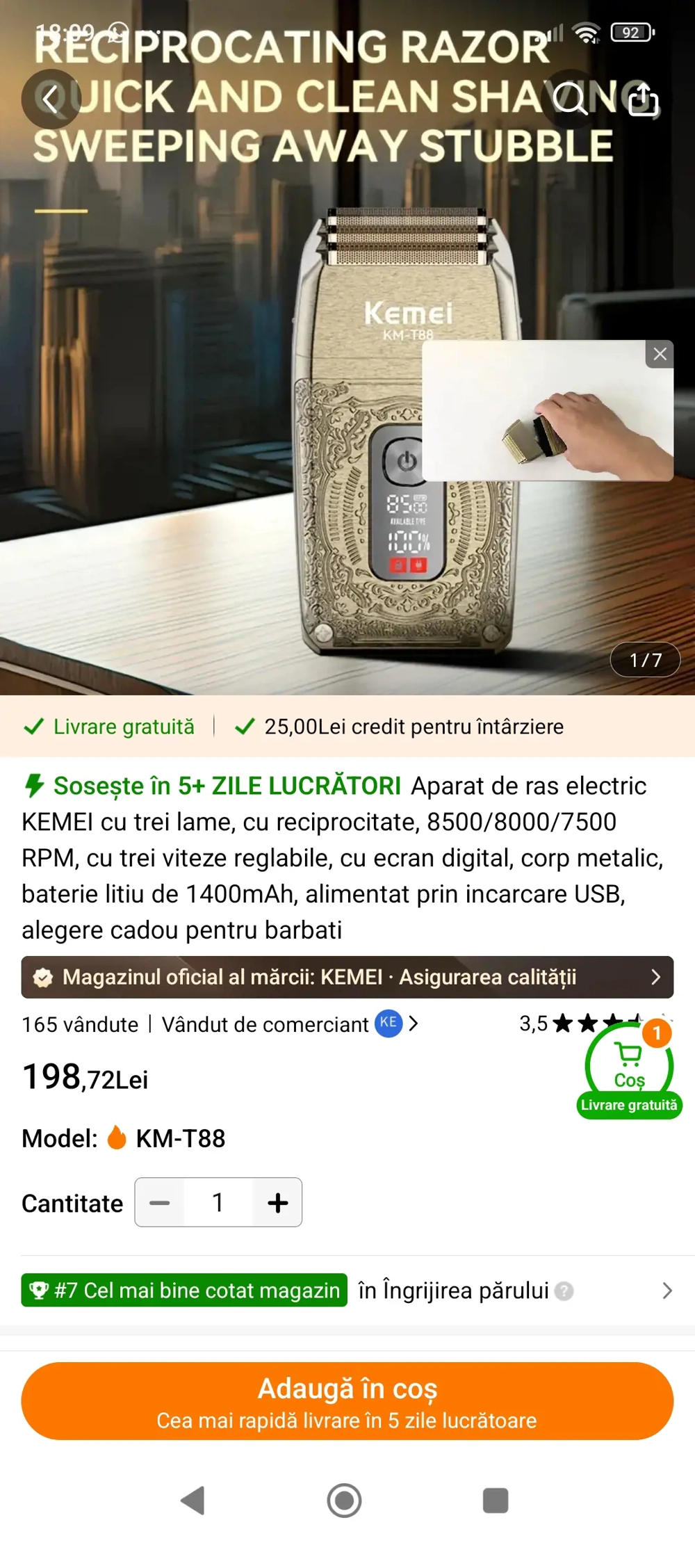 vand aparat de ras nou