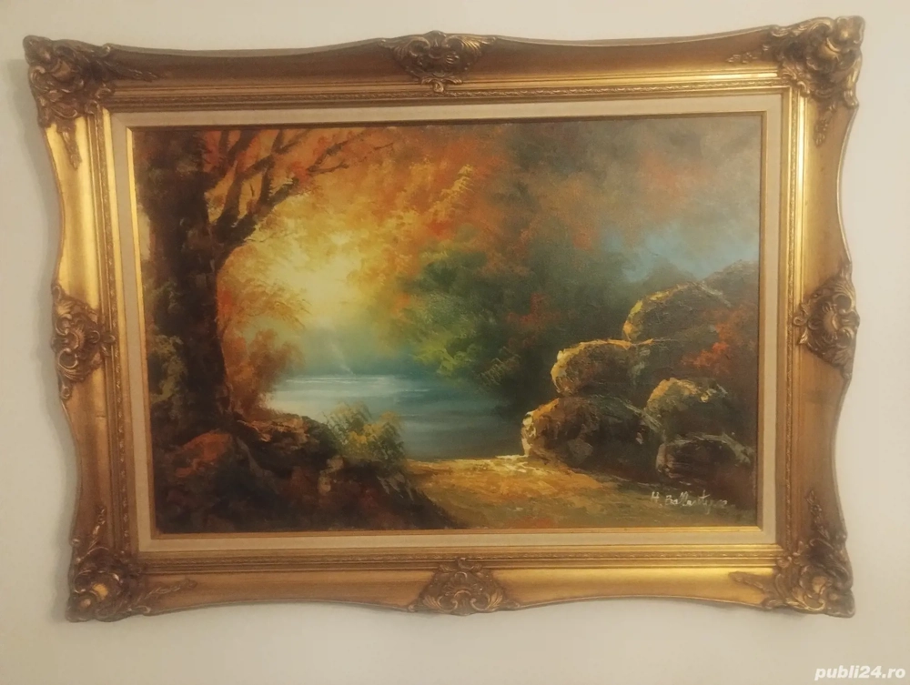 Tablou original pictat in ulei "H Ballantyne .