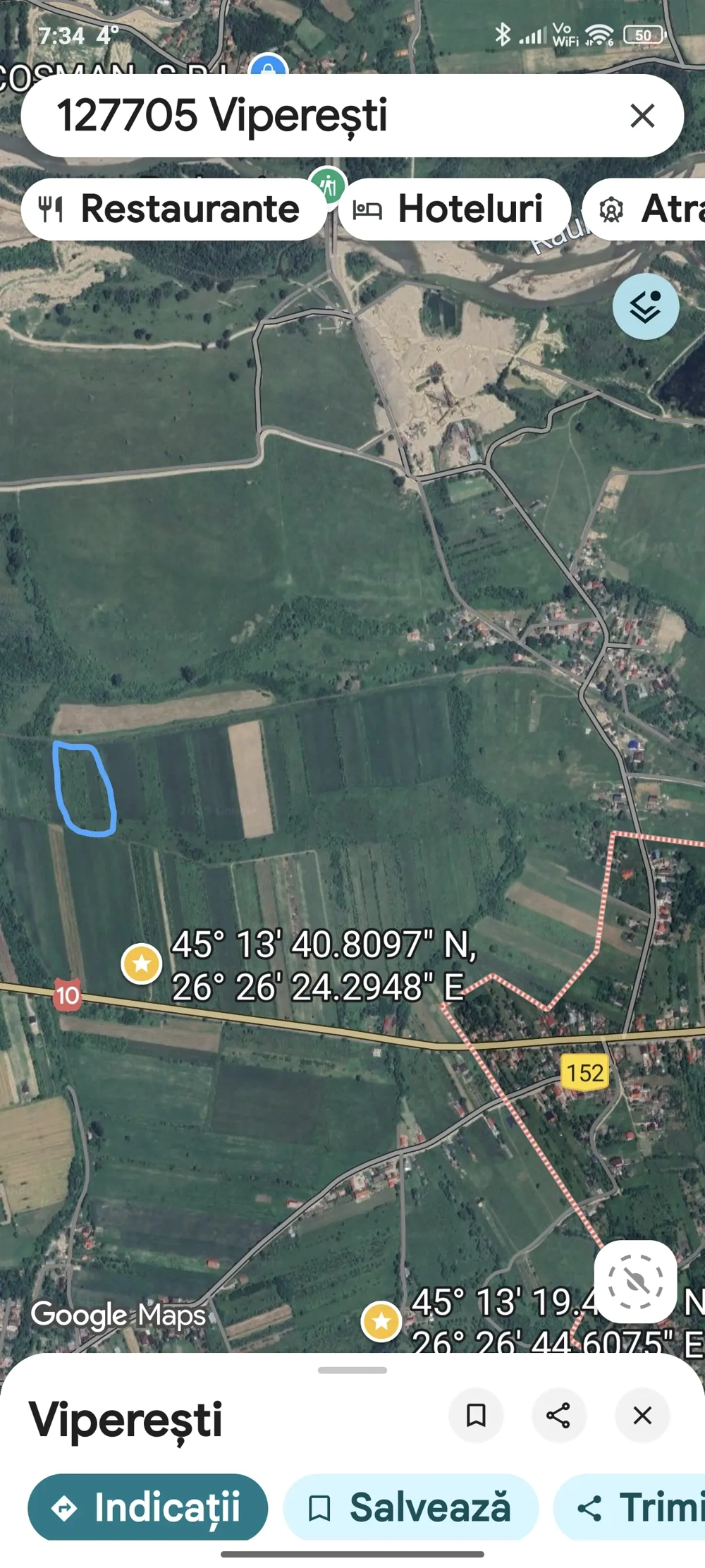 Teren extravilan 4000mp Viperesti