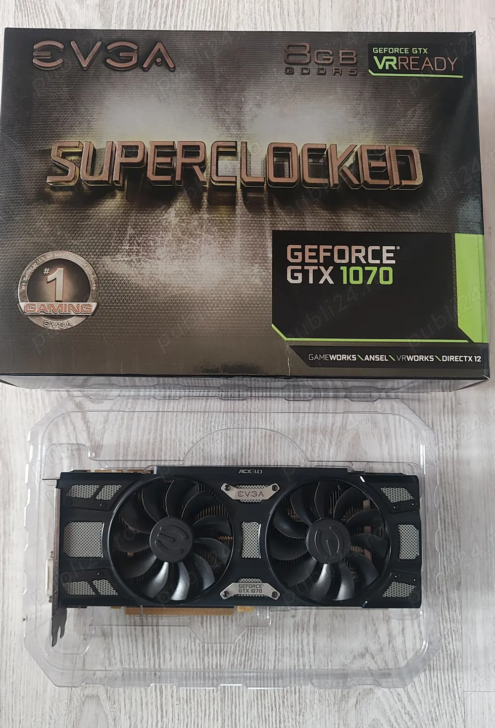 Placa video gtx 1070 EVGA 8gb SoC