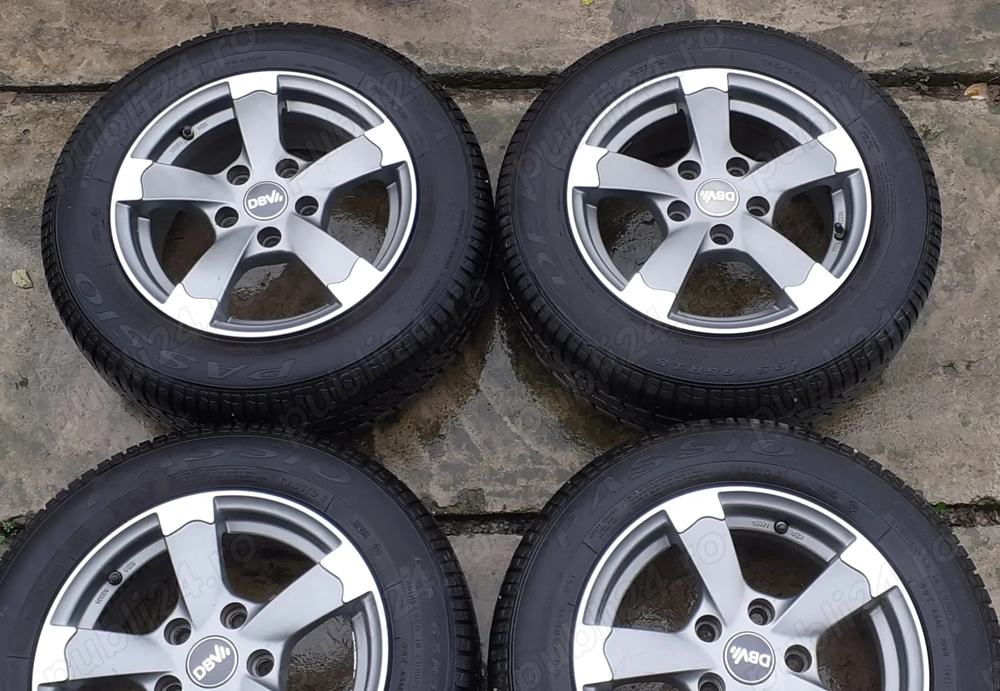 Vand set jante 5x114.3 15' + anvelope 195/65/15