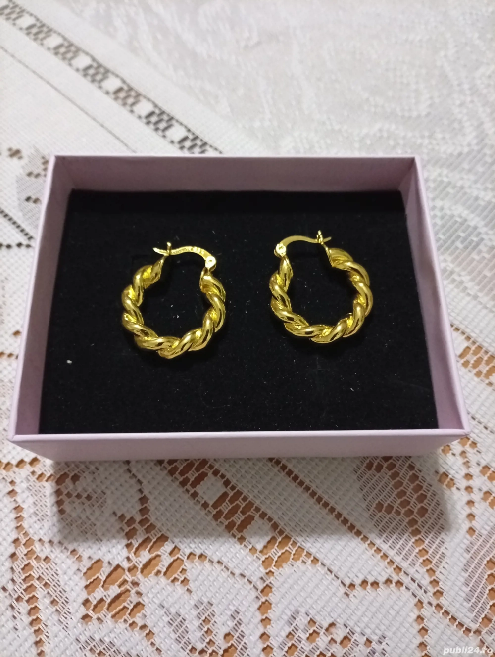 Creole argint aurit 925 