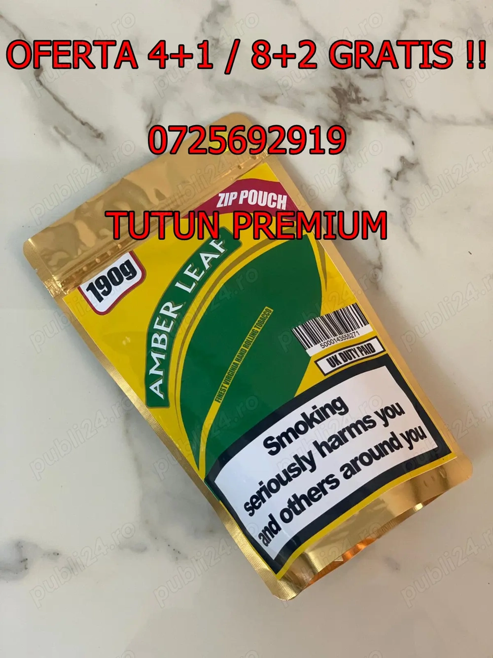 Tutun Firicel la punga sigilata de 190g - livrare rapida ! Oferta 4+1 