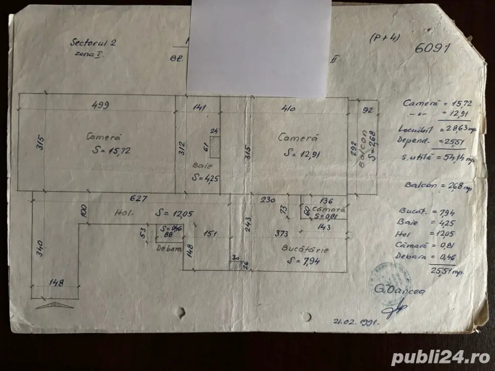 Apartament 2 camere, bloc LC, Mazepa 2