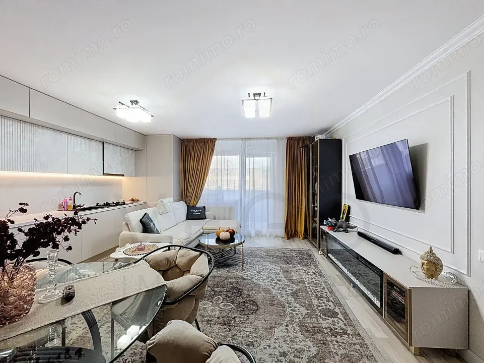 Apartament 2 camere complet mobilat, bloc nou, 58 mp, zona A. Vlaicu