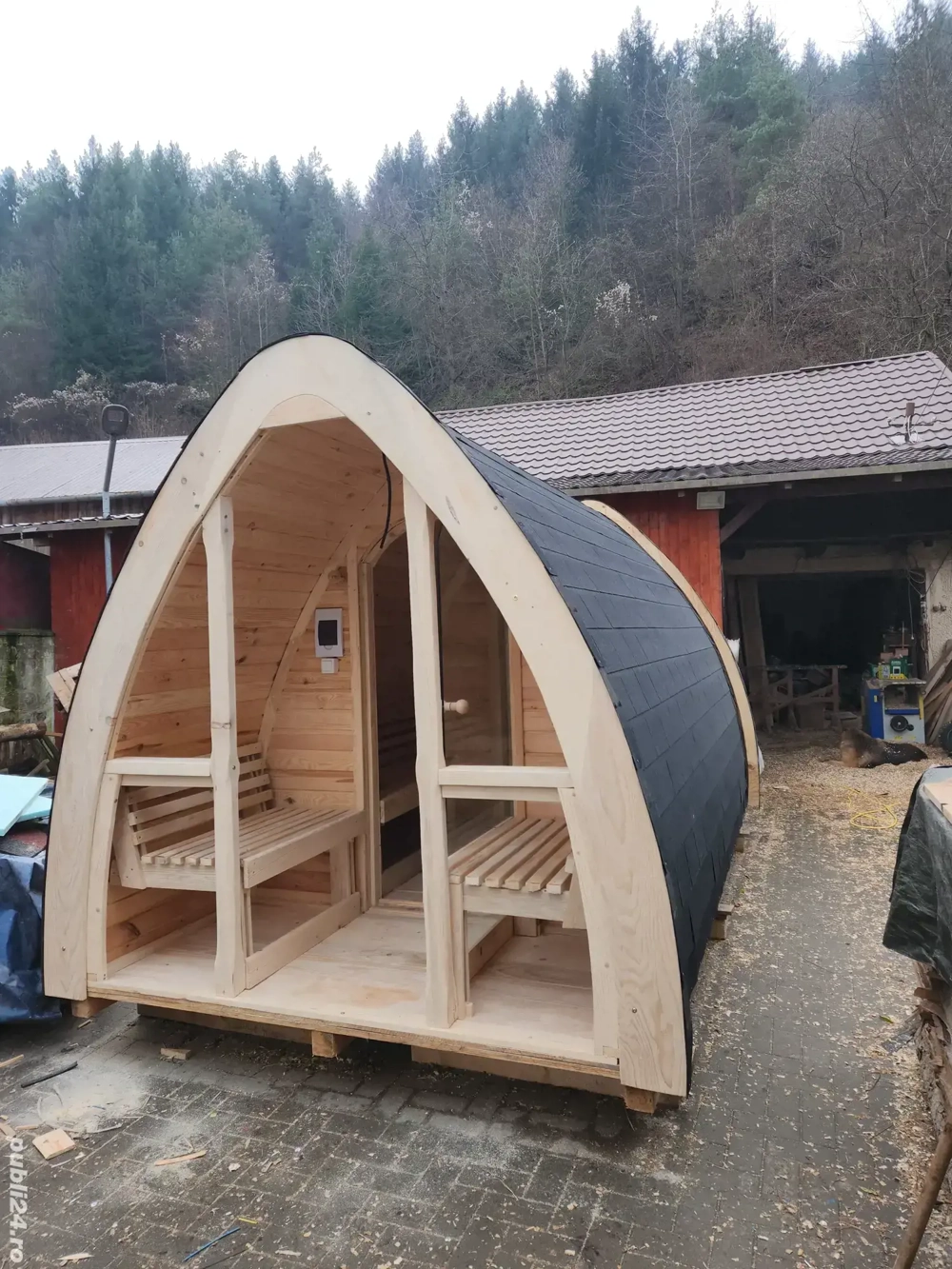 Saună 4x2m perete dublu cu izolatie