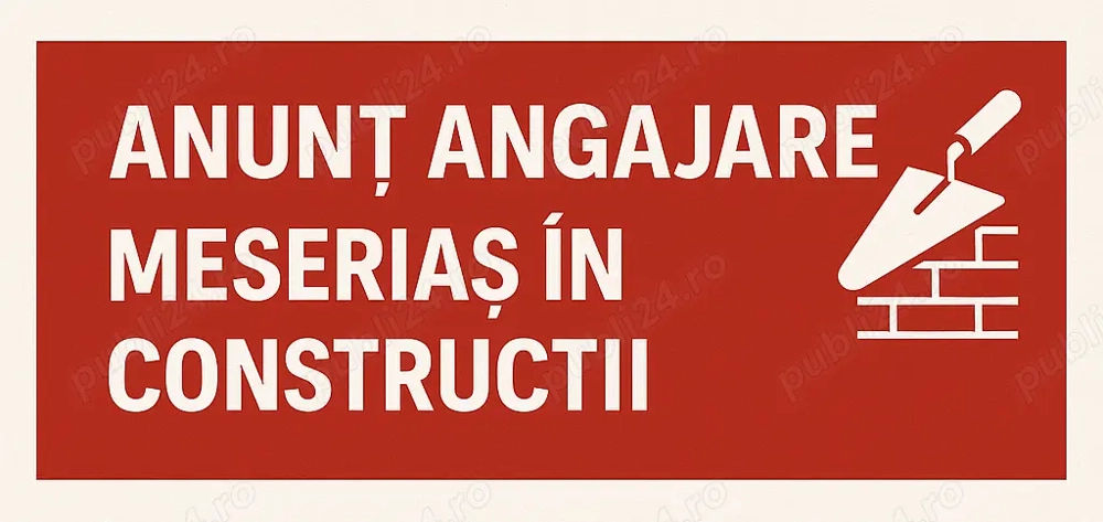 Anunt angajare   meseriaș în construcții
