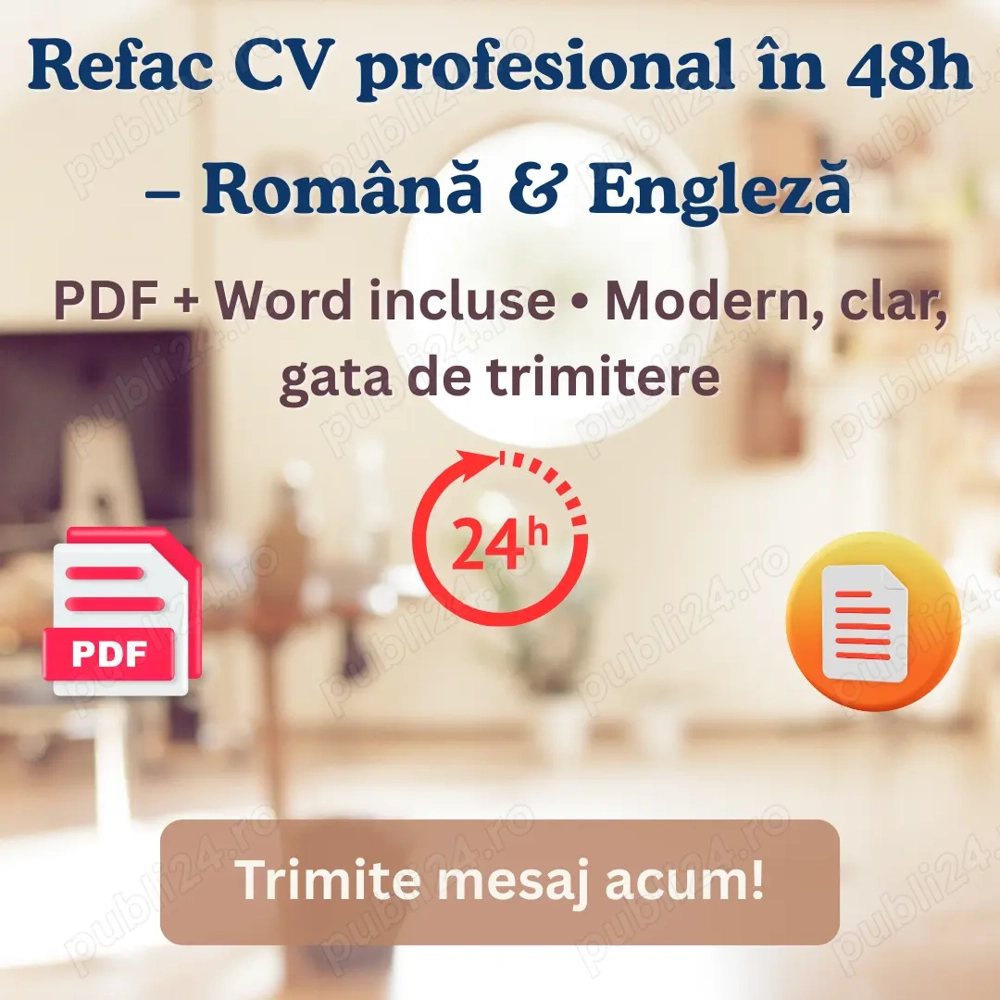 CV profesional 48h   Reînoire CV + Scrisoare de intenție