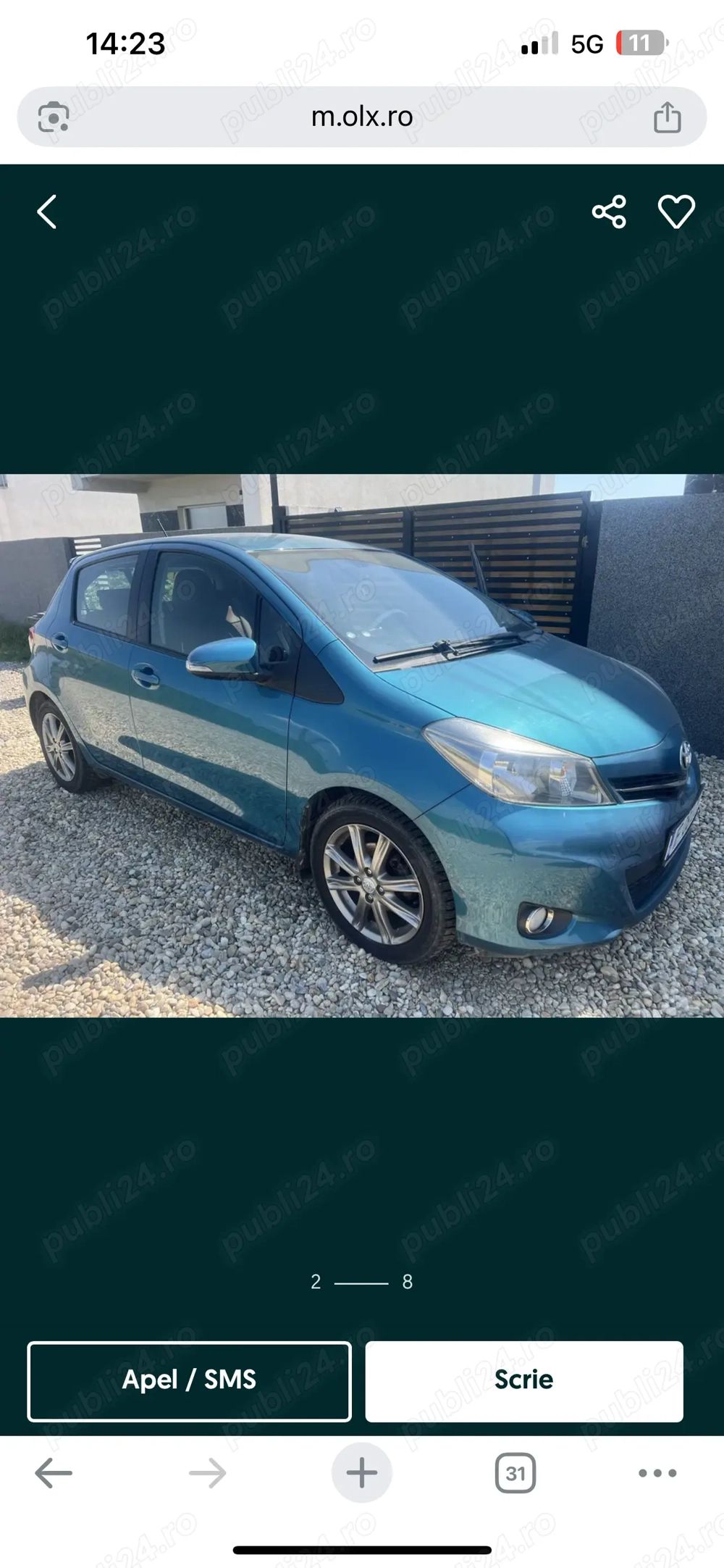 Vând Toyota Yaris 2011 preț 4000  ușor negociabil 