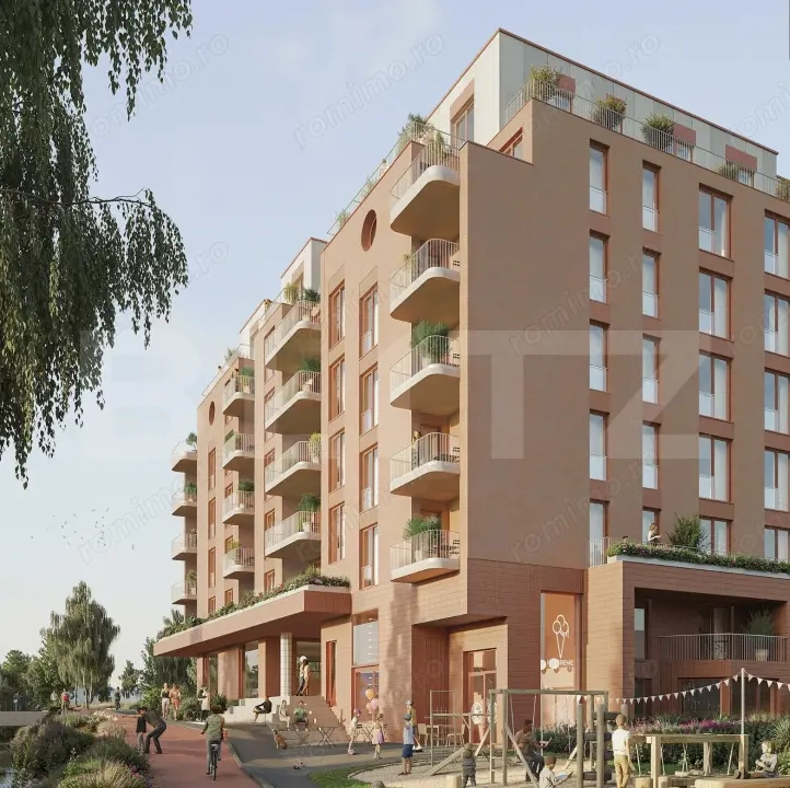 Comision 0! River by Hexagon - 4 camere, 86 mp, Dressing, Terasa 26 mp