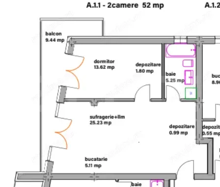 Apartamente moderne cu 2 camere, balcon si dressing - bloc nou in Ghimbav
