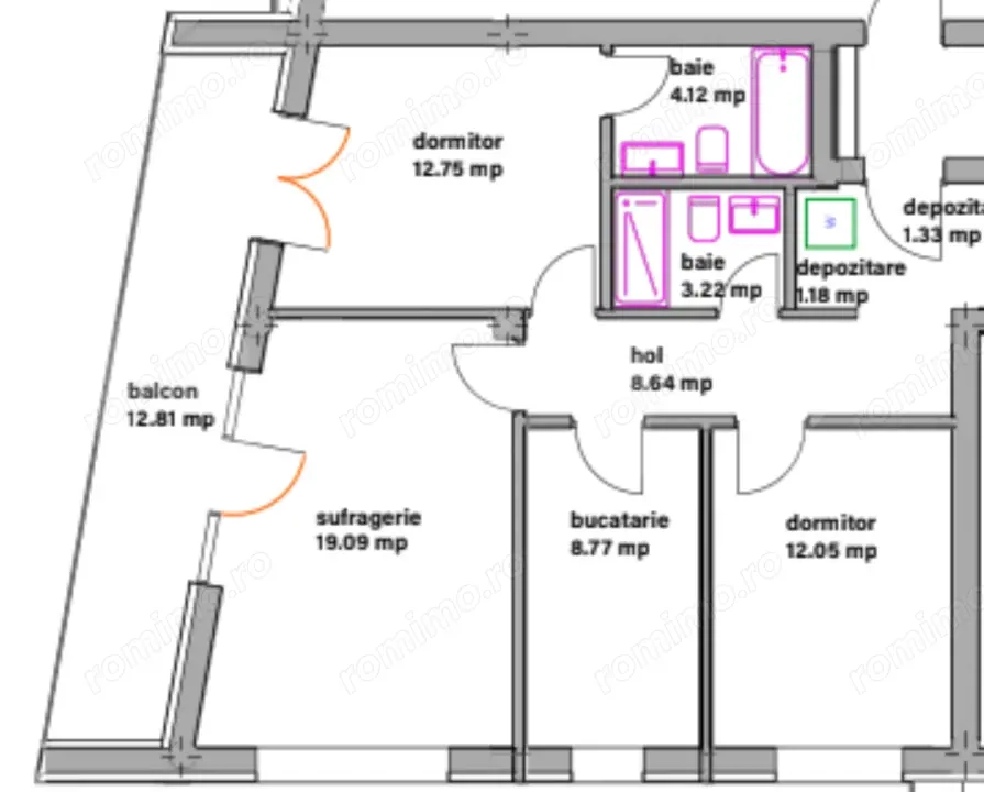 Apartament modern cu 3 camere, balcon si dressing - bloc nou in Ghimbav