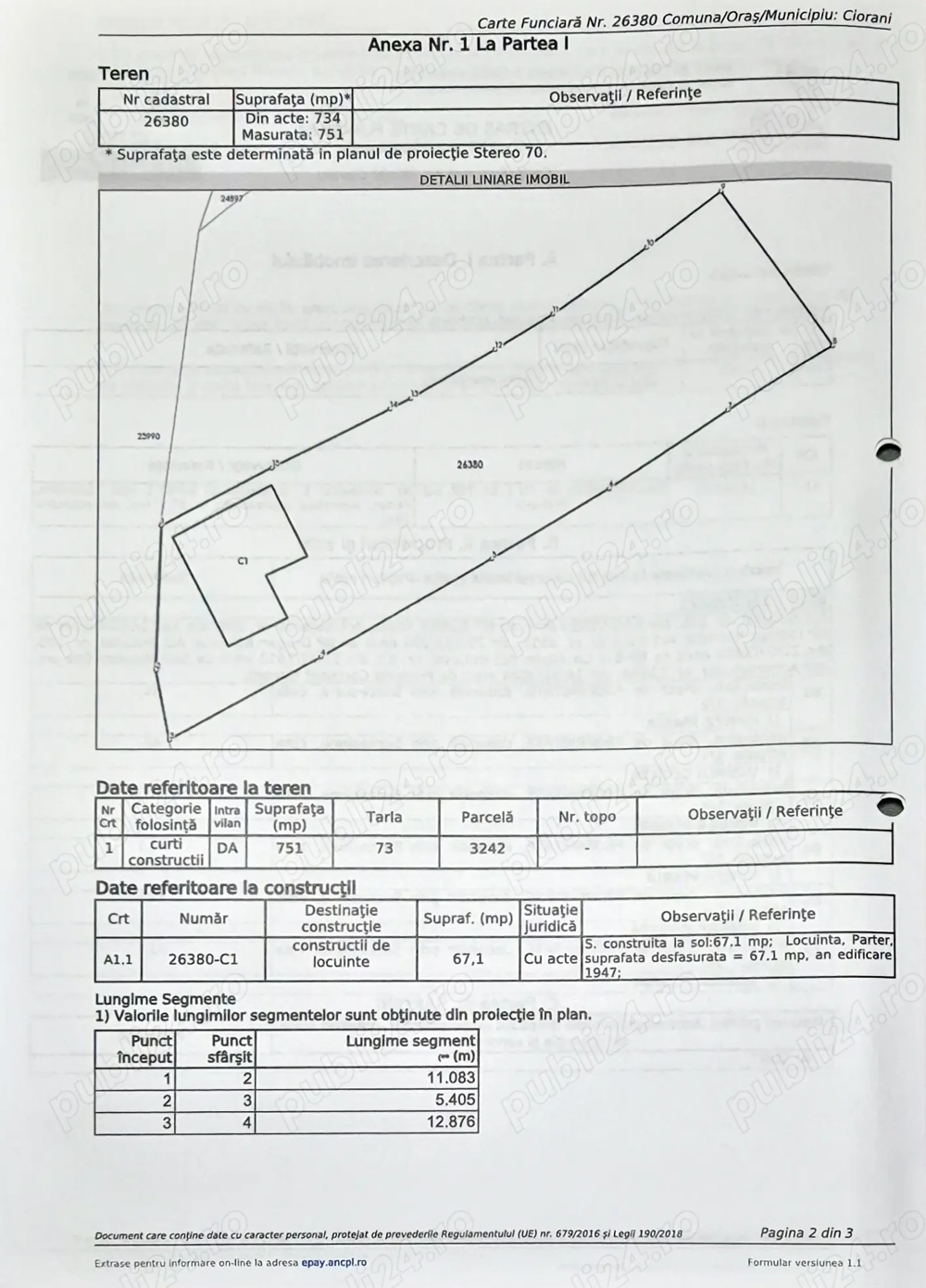 Vând casa bătrâneasca și teren în Cioranii de Jos