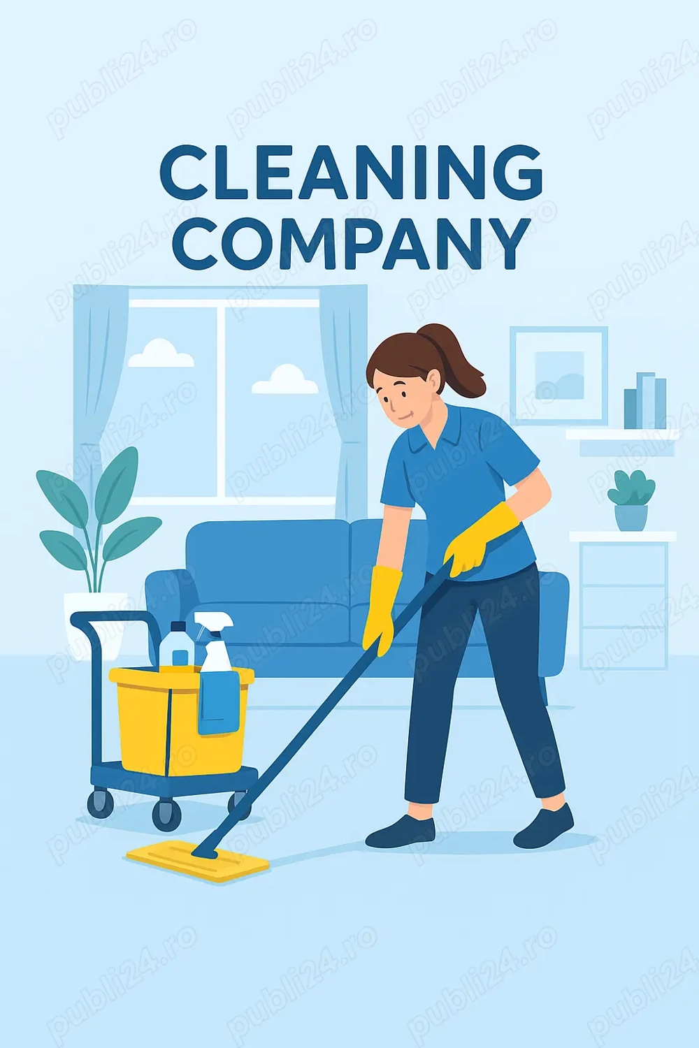 Servicii de curatenie la domiciliu.