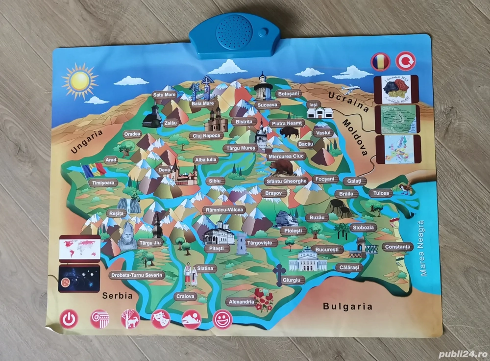 Harta Romaniei interactiva copii