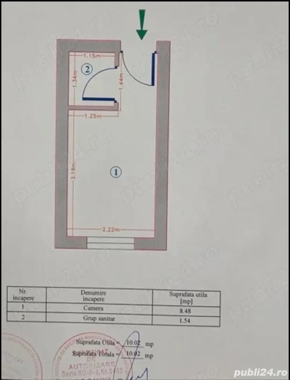 Cet - garsonieră,  et 1.