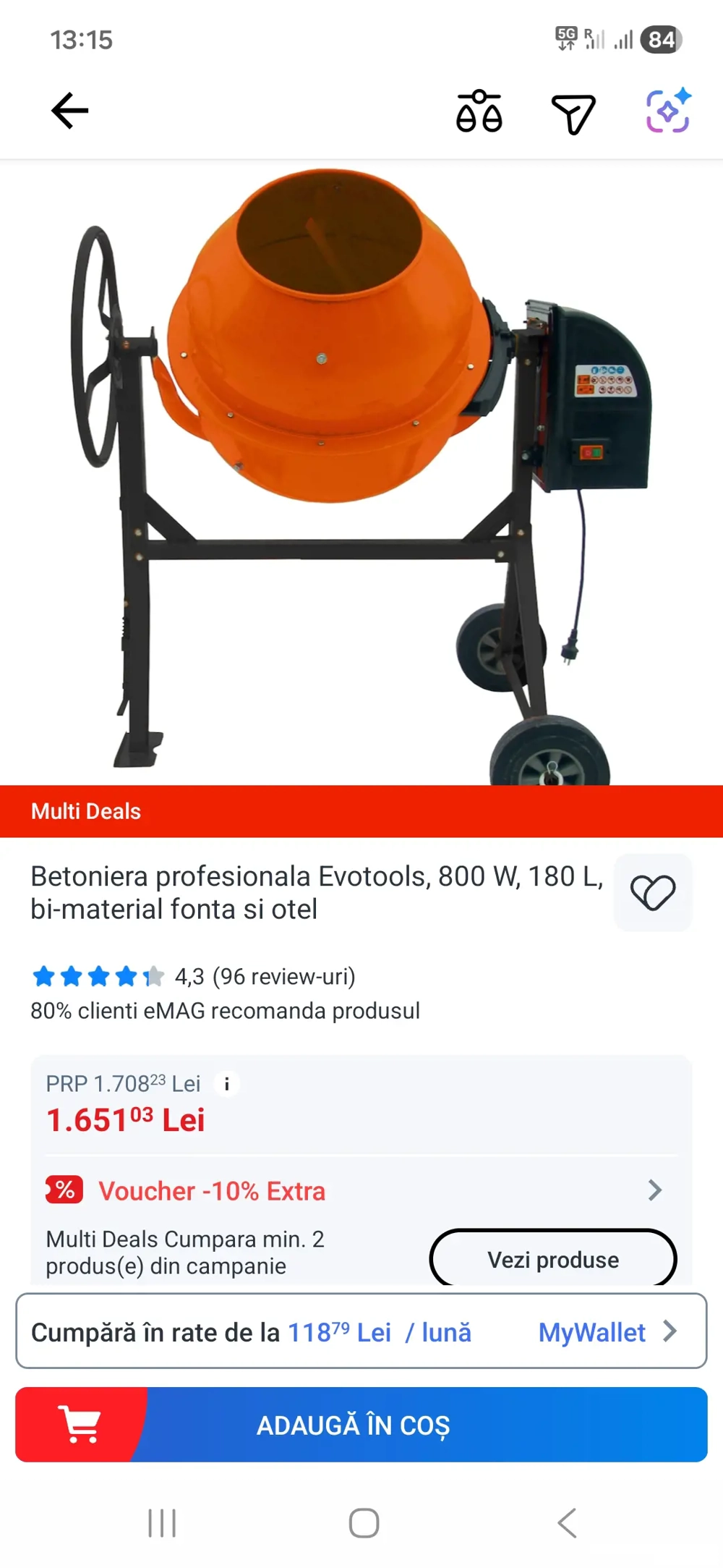 Betoniera profesionala 