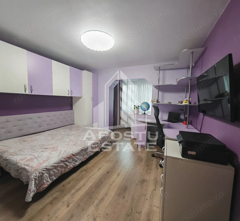 Apartament 4 camere, 2 bai, etajul 1, centrala proprie, zona Lipovei