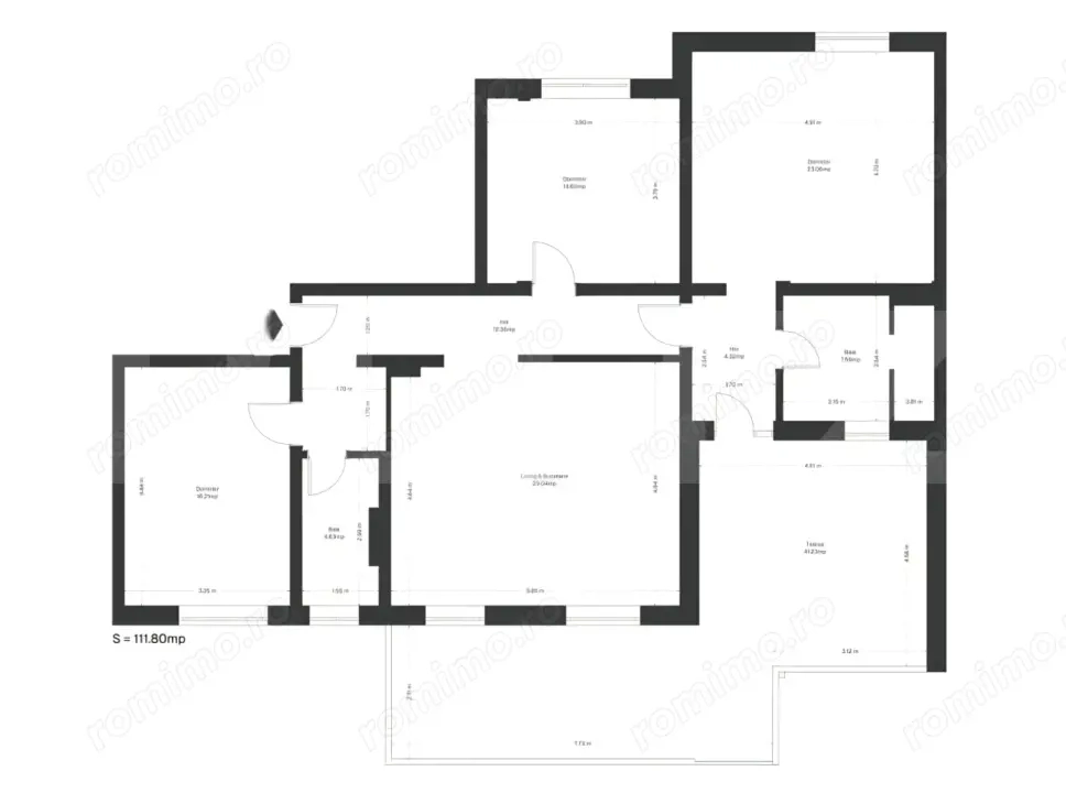 Penthouses 4 camere, 116 mp utili + terasă, zona Ghirodei