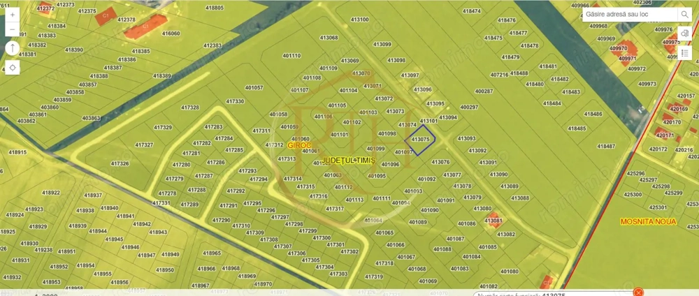 De vanzare teren intravilan in Giroc,657 mp, front stradal 20 ml.