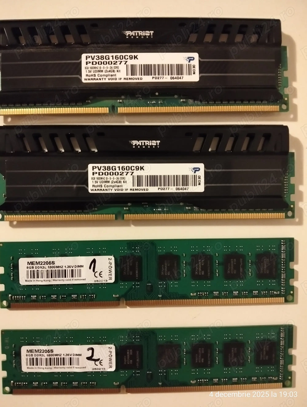 Memorii 8Gb calculator DDR3