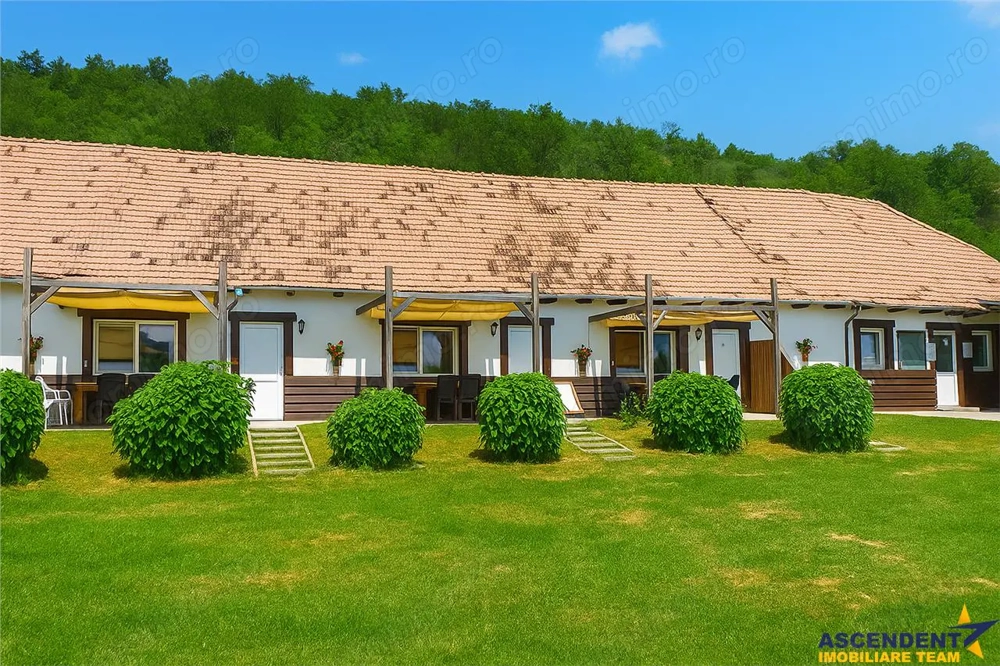 Transilvania Camping, domeniu de 14.400mp,Sanmarghita de Mures:2cladiri, apartamente,potential excep