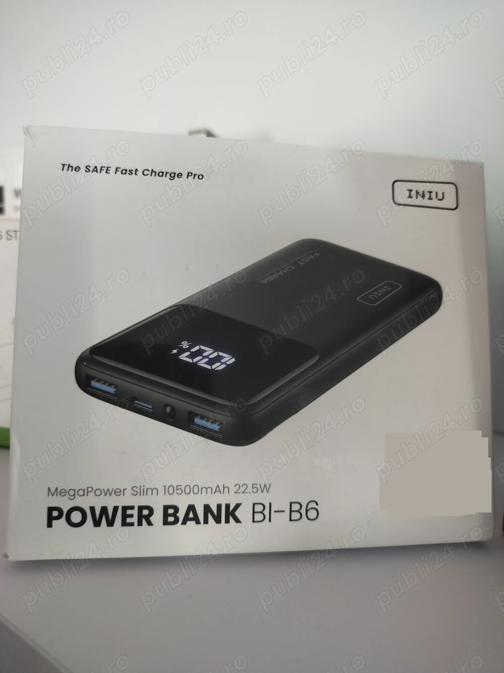 Baterie externă INIU, baterie externă de 22,5 W, 10000 mAh