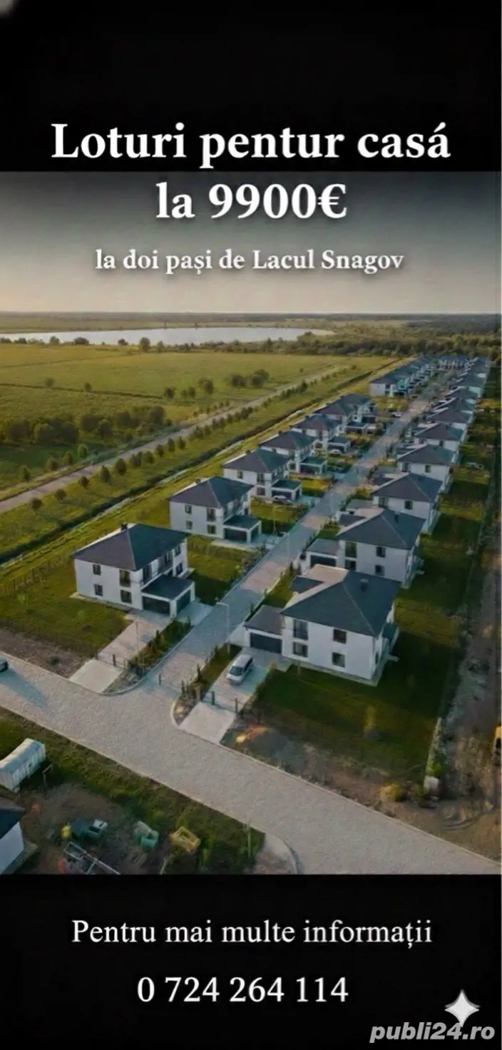 Snagov-Siliștea 592mp la 100m de lac. Preț doar pt luna decembrie. 