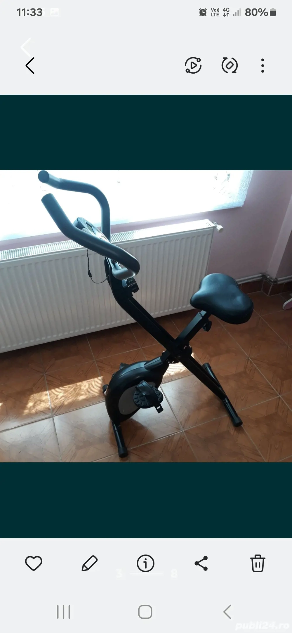 Bicicleta fitness de cameră 
