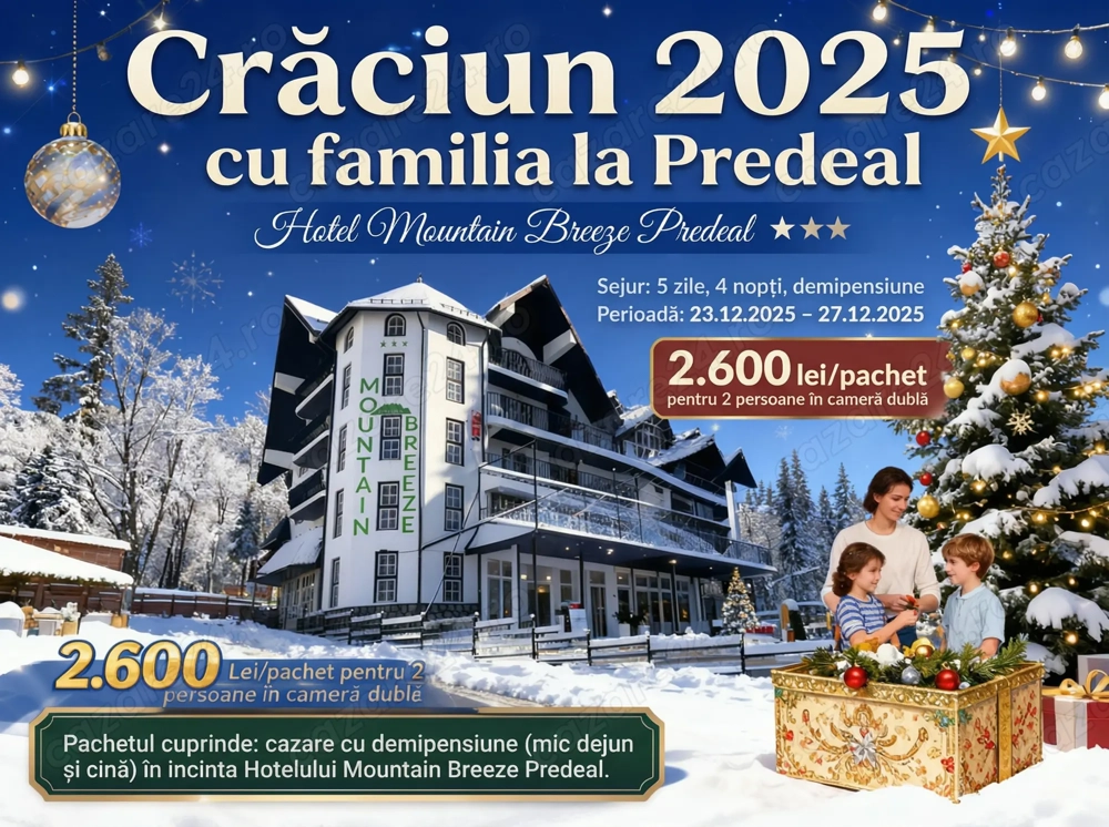Craciun 2025 cu familia la Predeal