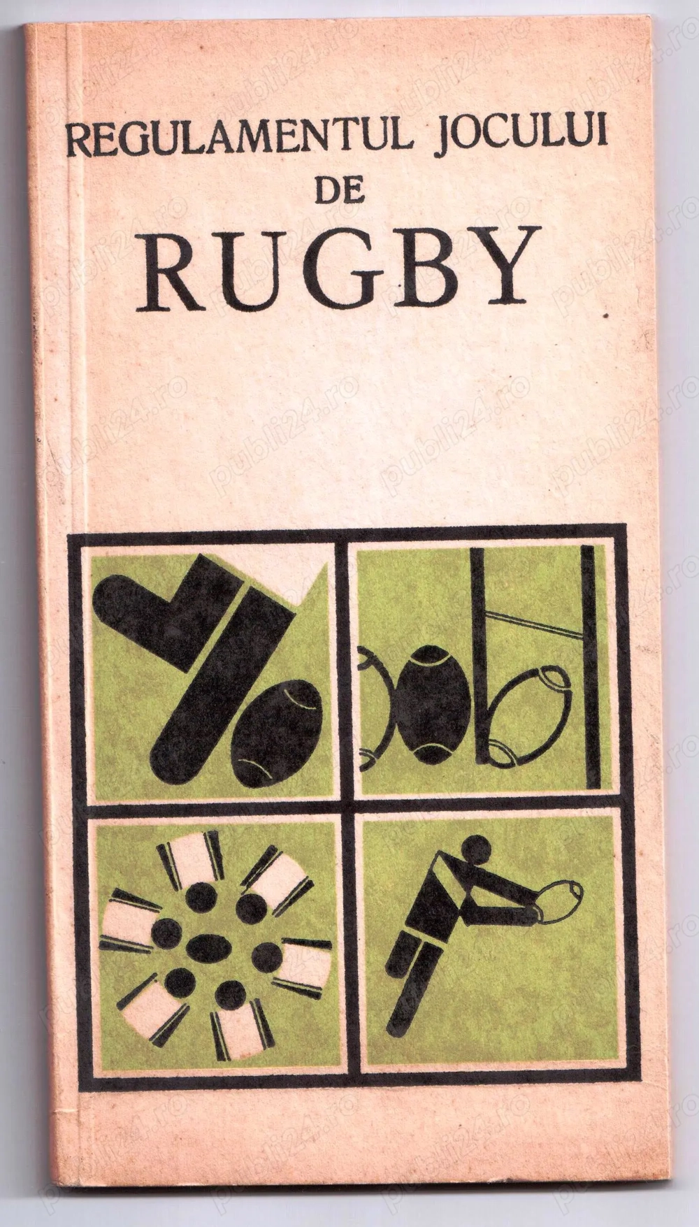 regulamentul jocului de rugby rugbi format mic 75 de pagini 1980 