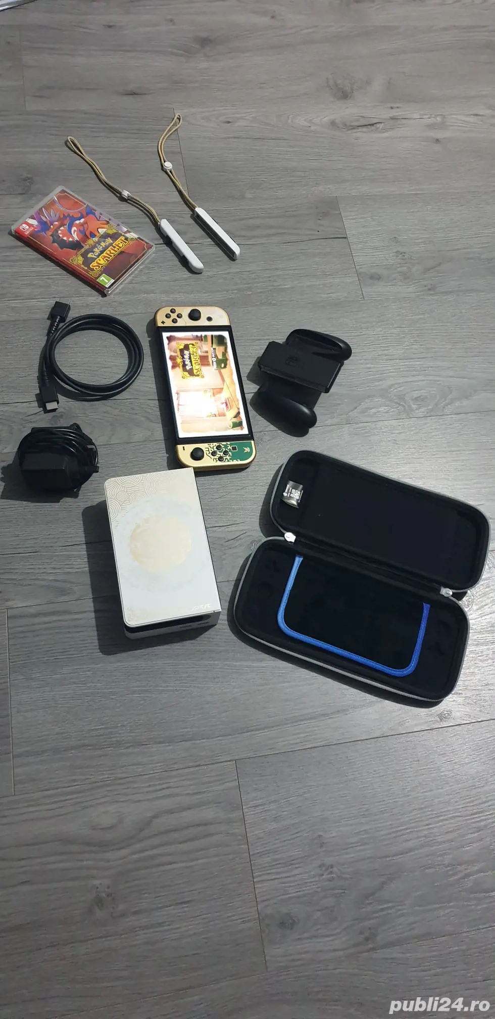 Nintendo Switch OLED   Ediția Zelda + Pokémon Scarlet (Stare Excelentă!)