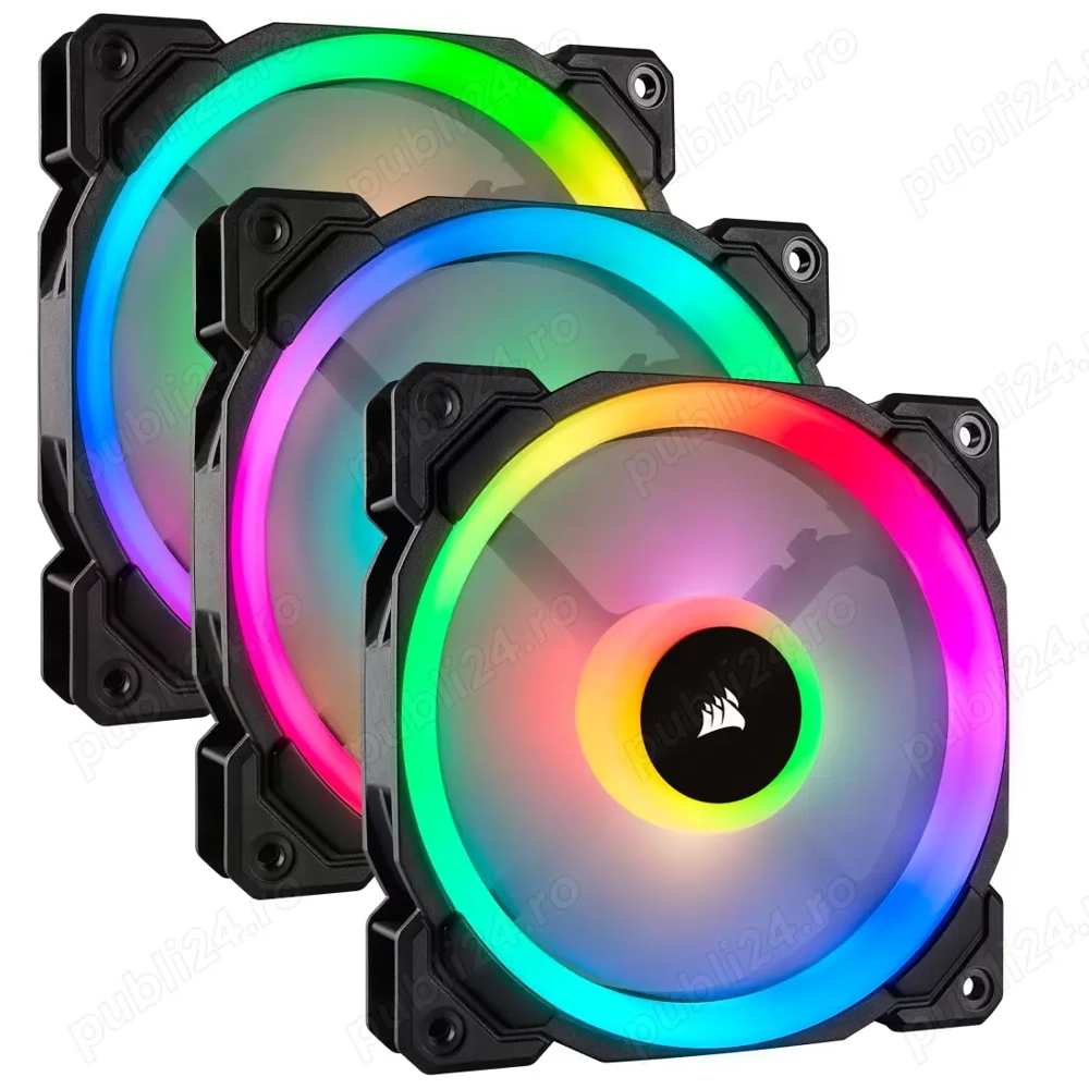Ventilator Corsair LL120 RGB 120mm Dual Light Loop LED PWM 3 Fan Pack