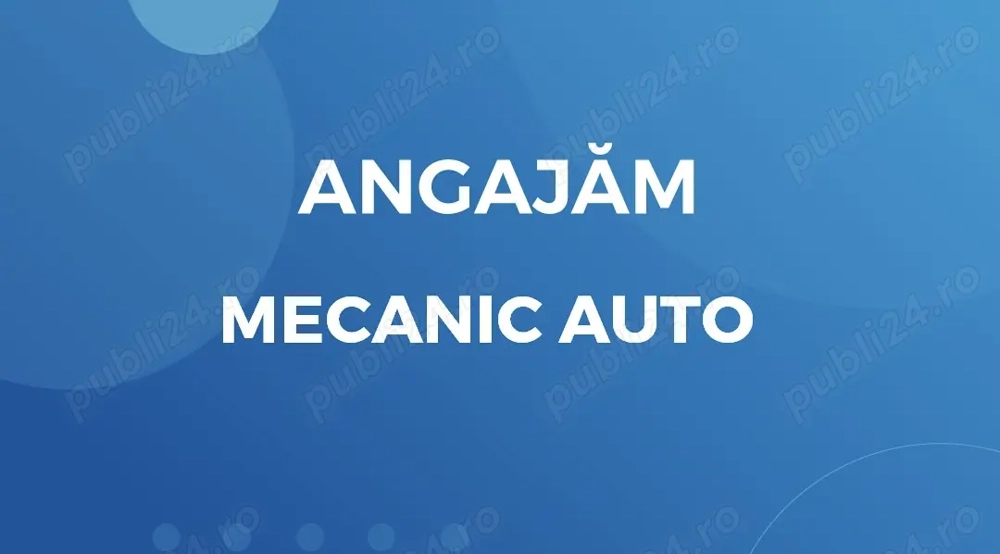 Angajăm mecanic auto cu experiență 