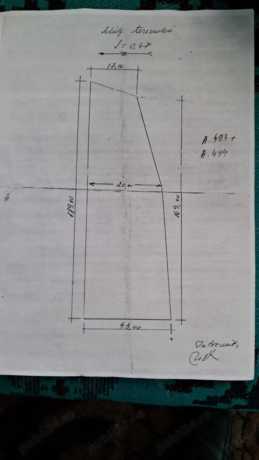 Vand urgent teren intravilan 2100mp