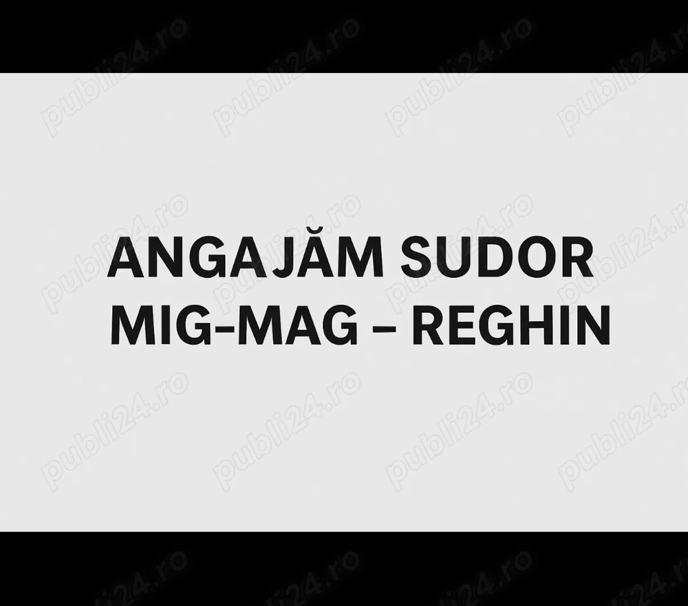 Angajam Sudor Mig-Mag REGHIN